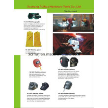 Oferta de precio de fábrica Máscara de seguridad de calidad superior con vidrio, 2016 Casco vendedora caliente de soldadura Casco de soldadura económica de la lente